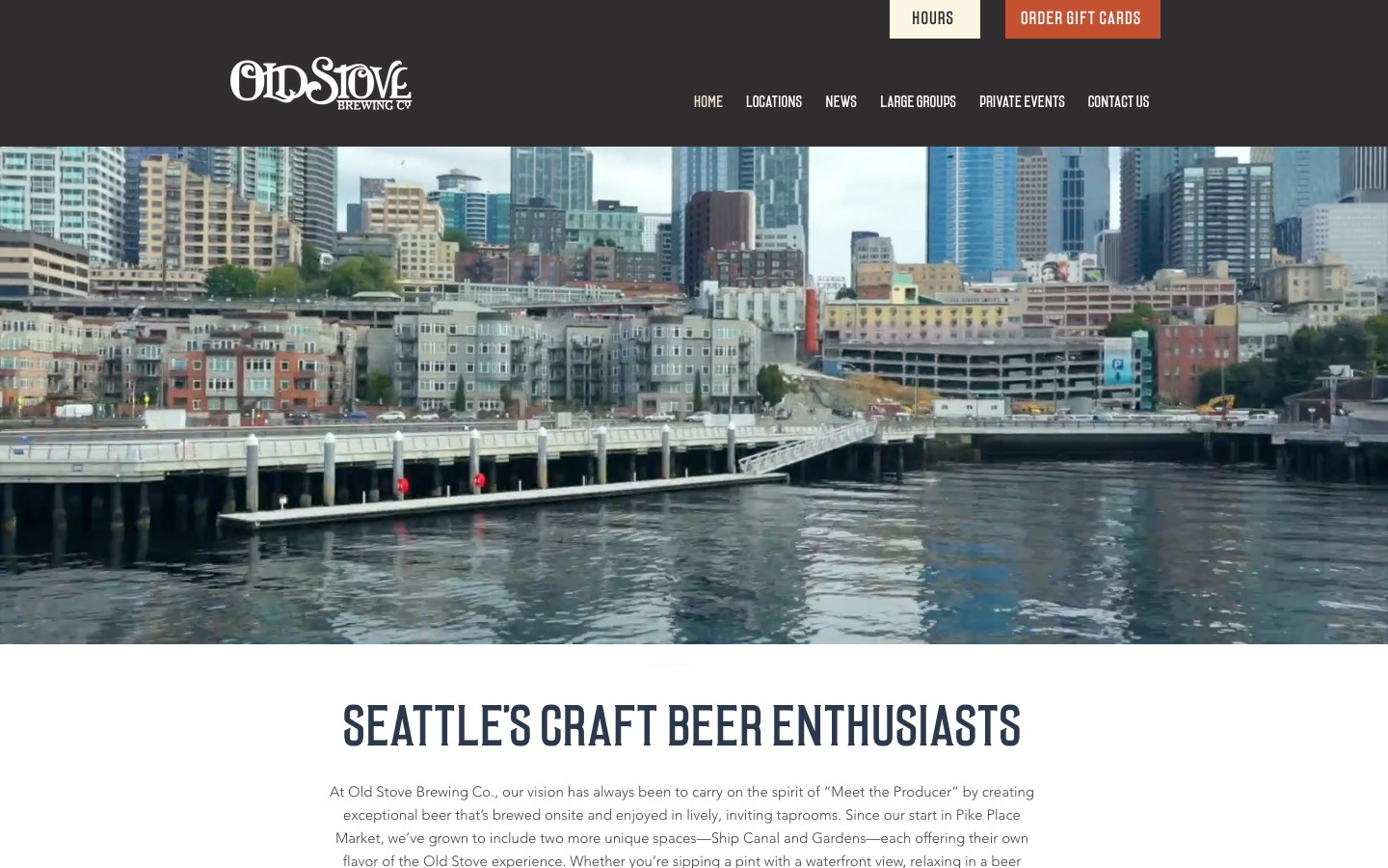 The current homepage
